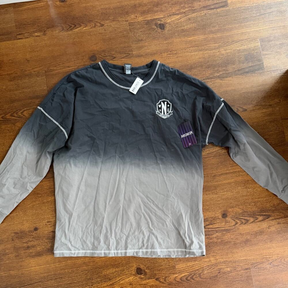 WEDNESDAY NEVERMORE ACADEMY LONG SHIRT SIZE 2XL NWT